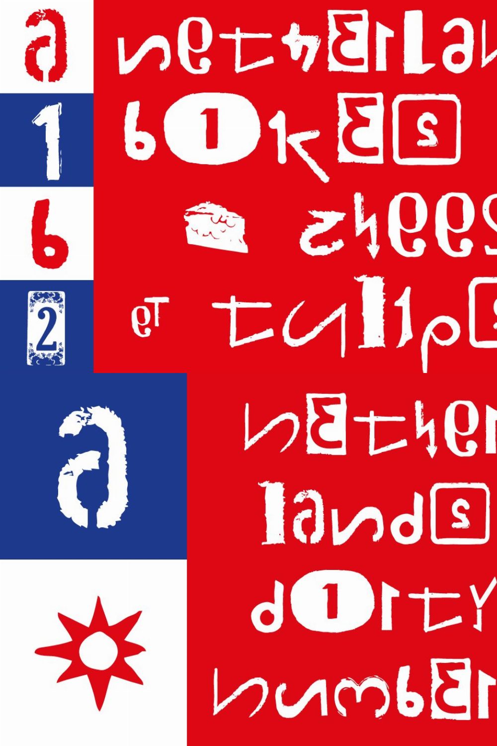 FONT | Netherlands Dirty Numbers pinterest preview image.