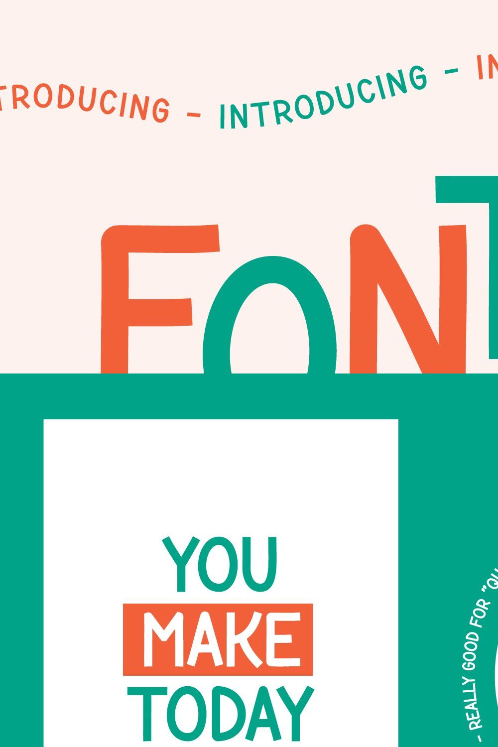 Fonton - Playful Font pinterest preview image.