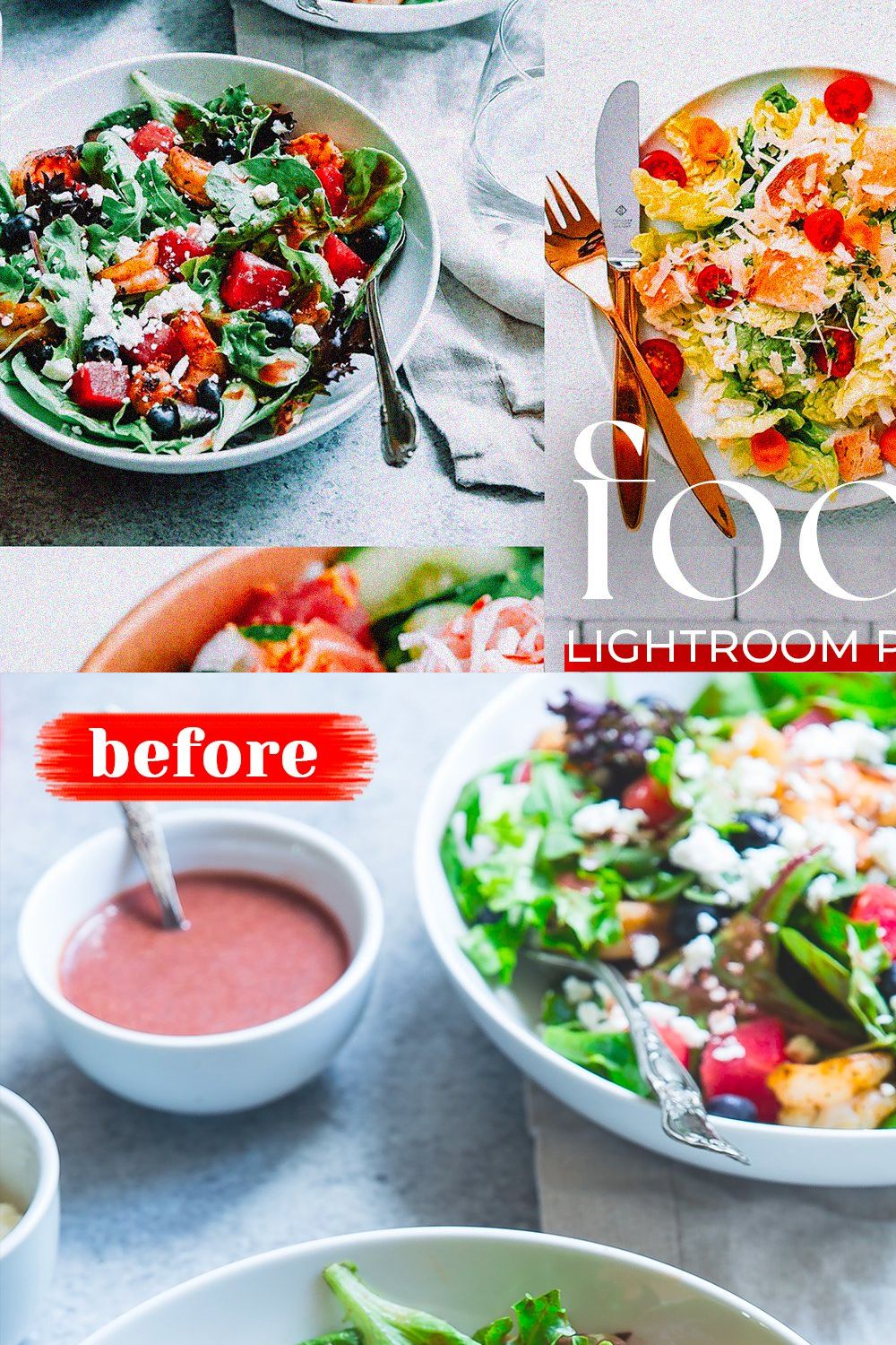 Food Lightroom Mobile Presets pinterest preview image.