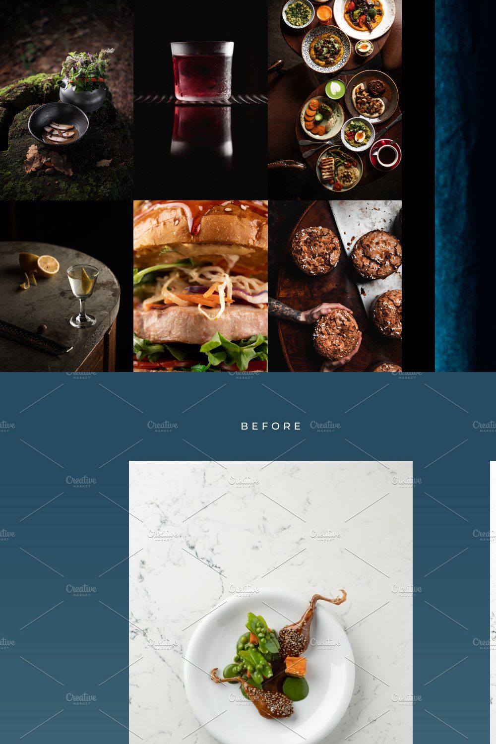 FOOD NATURAL  / 2 LR Presets Pack pinterest preview image.