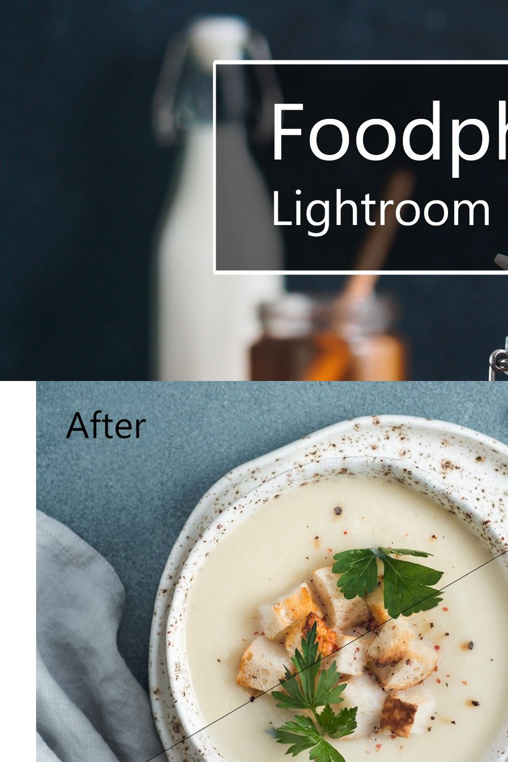 Foodphoto Lightroom presets pinterest preview image.