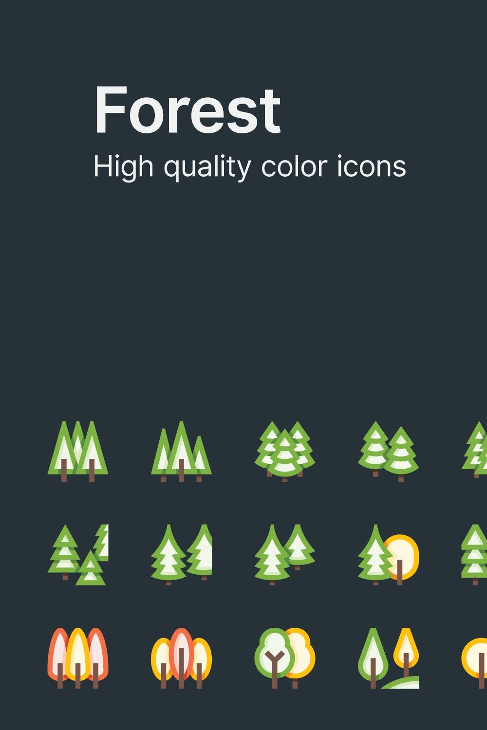 Forest Icons pinterest preview image.