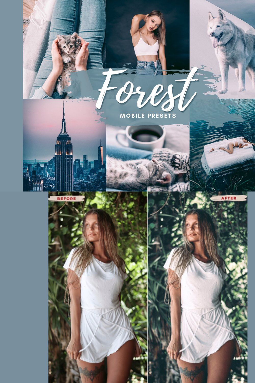 FOREST Mobile Lightroom Presets pinterest preview image.