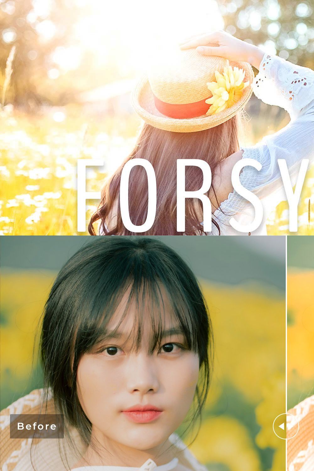 Forsythia Pro Lightroom Presets pinterest preview image.