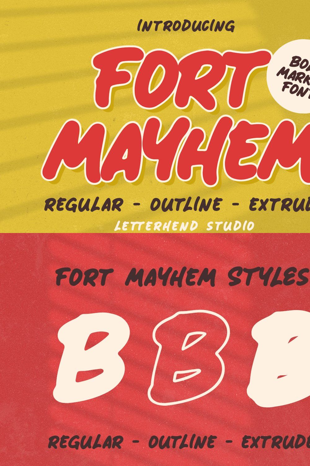 Fort Mayhem - Bold Marker Font pinterest preview image.