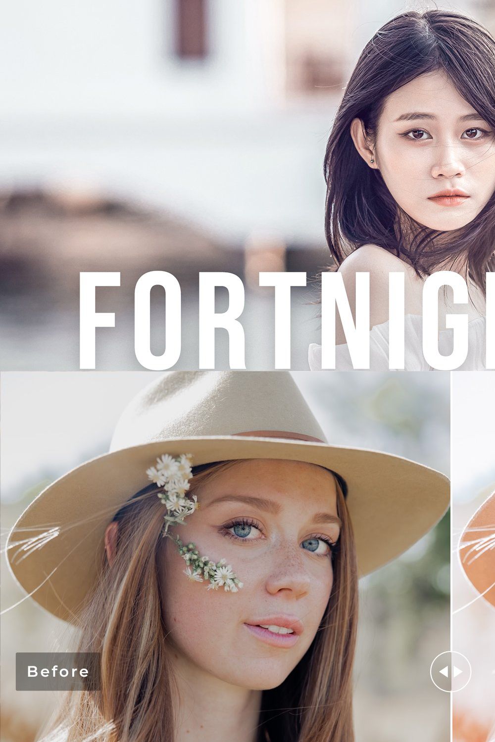 Fortnight Lily Pro Lightroom Presets pinterest preview image.