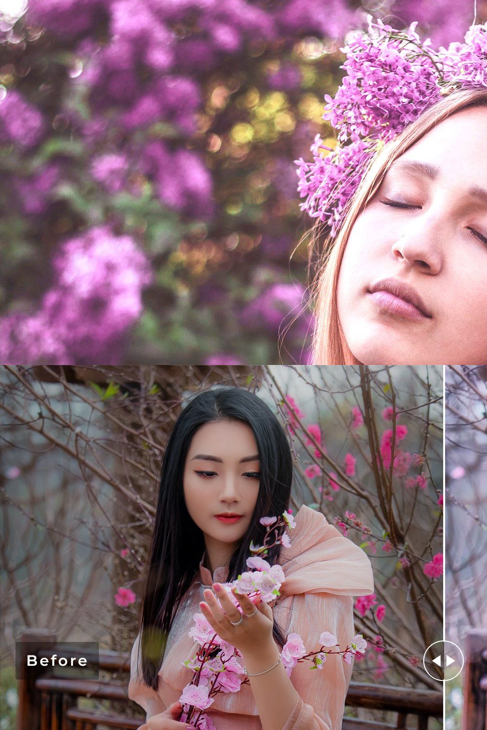 Foxgloves Pro Lightroom Presets pinterest preview image.