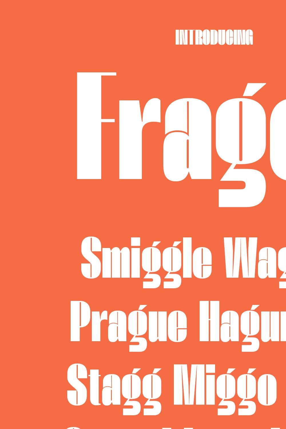 Fraget Display Sans Font pinterest preview image.