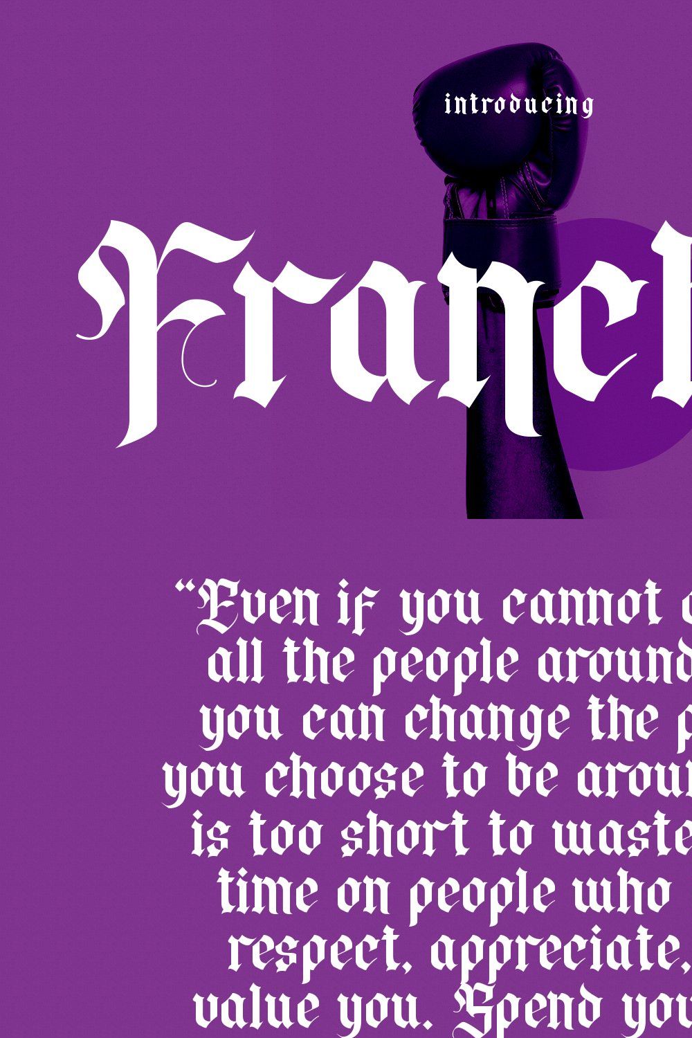 Franchek Modern Blackletter Font pinterest preview image.