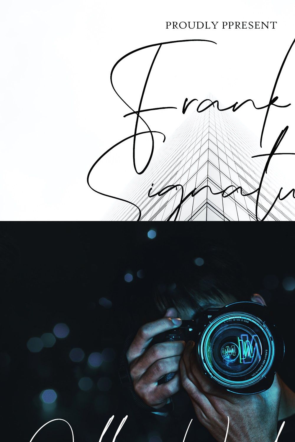 Frank Casual Signature Font pinterest preview image.