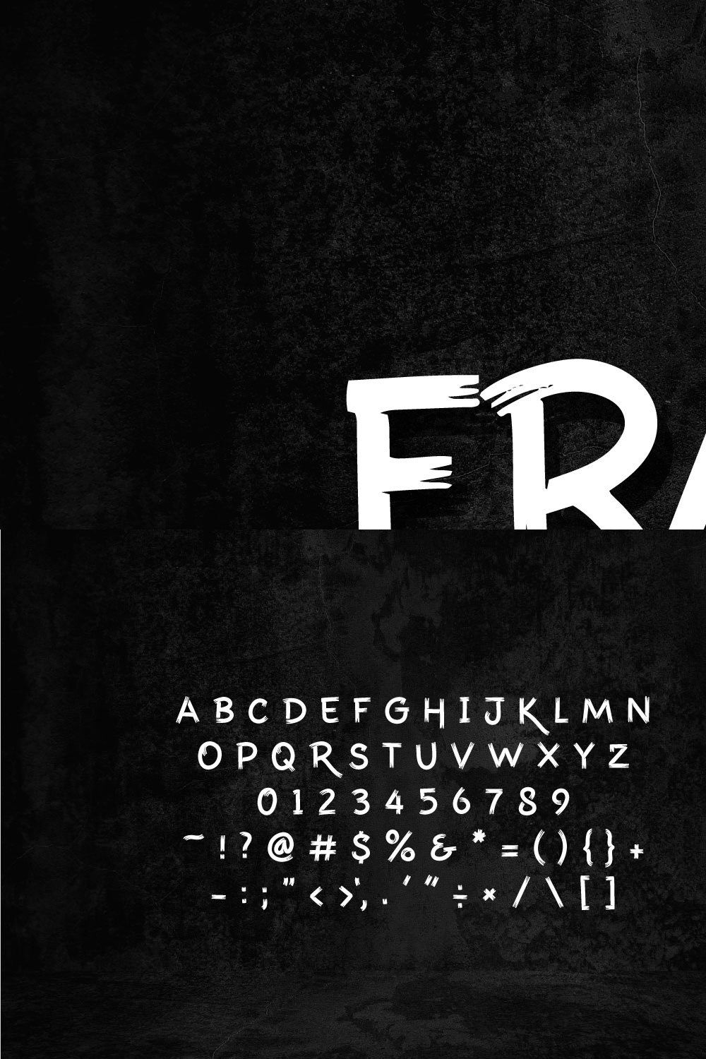 Franks - Brushed Display Font pinterest preview image.