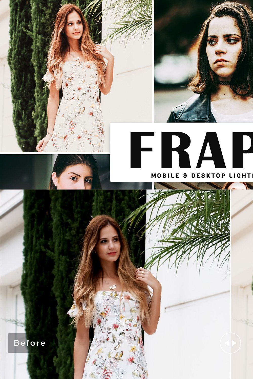 Frappe Lightroom Presets Pack pinterest preview image.