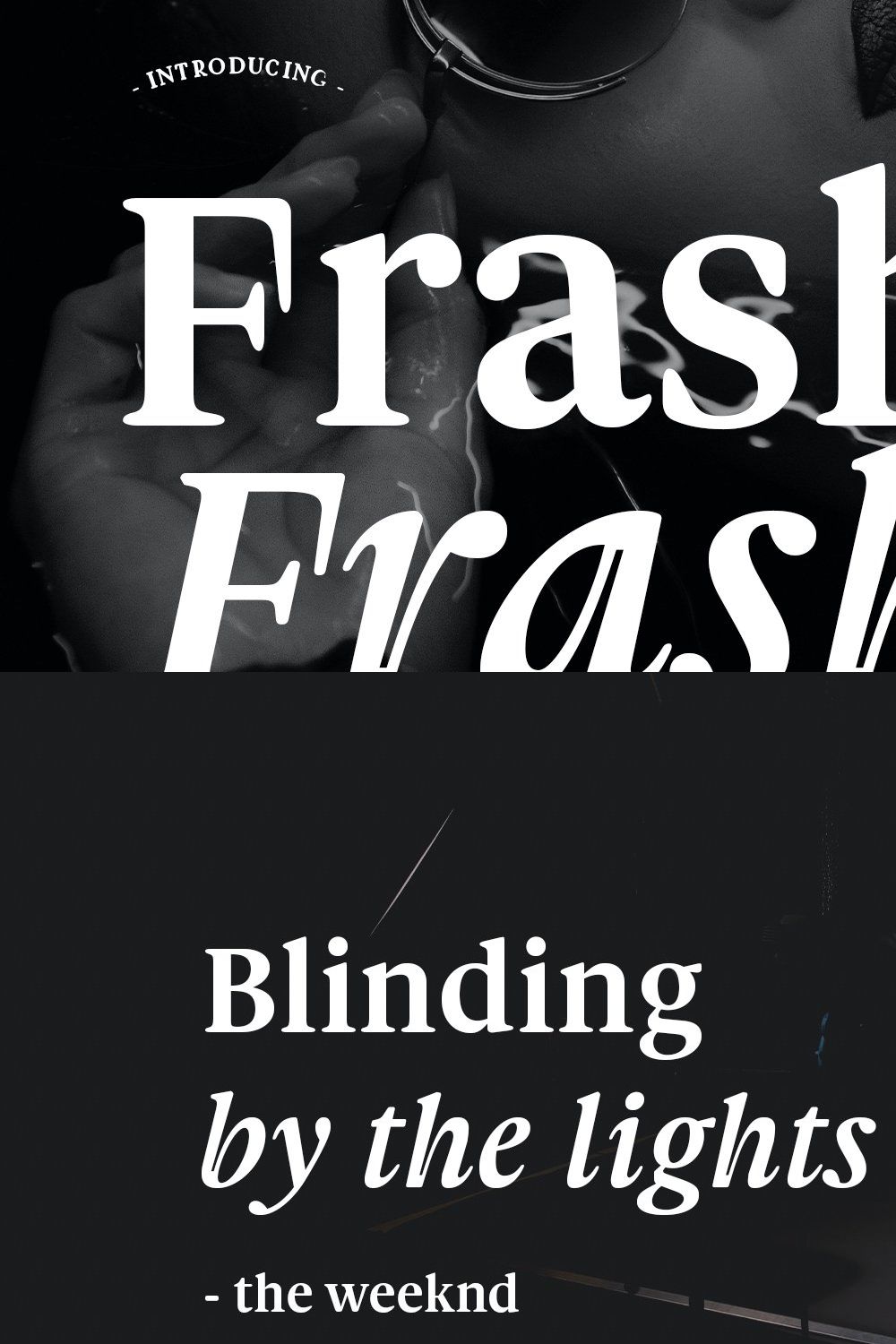 Frasha Modern Serif pinterest preview image.