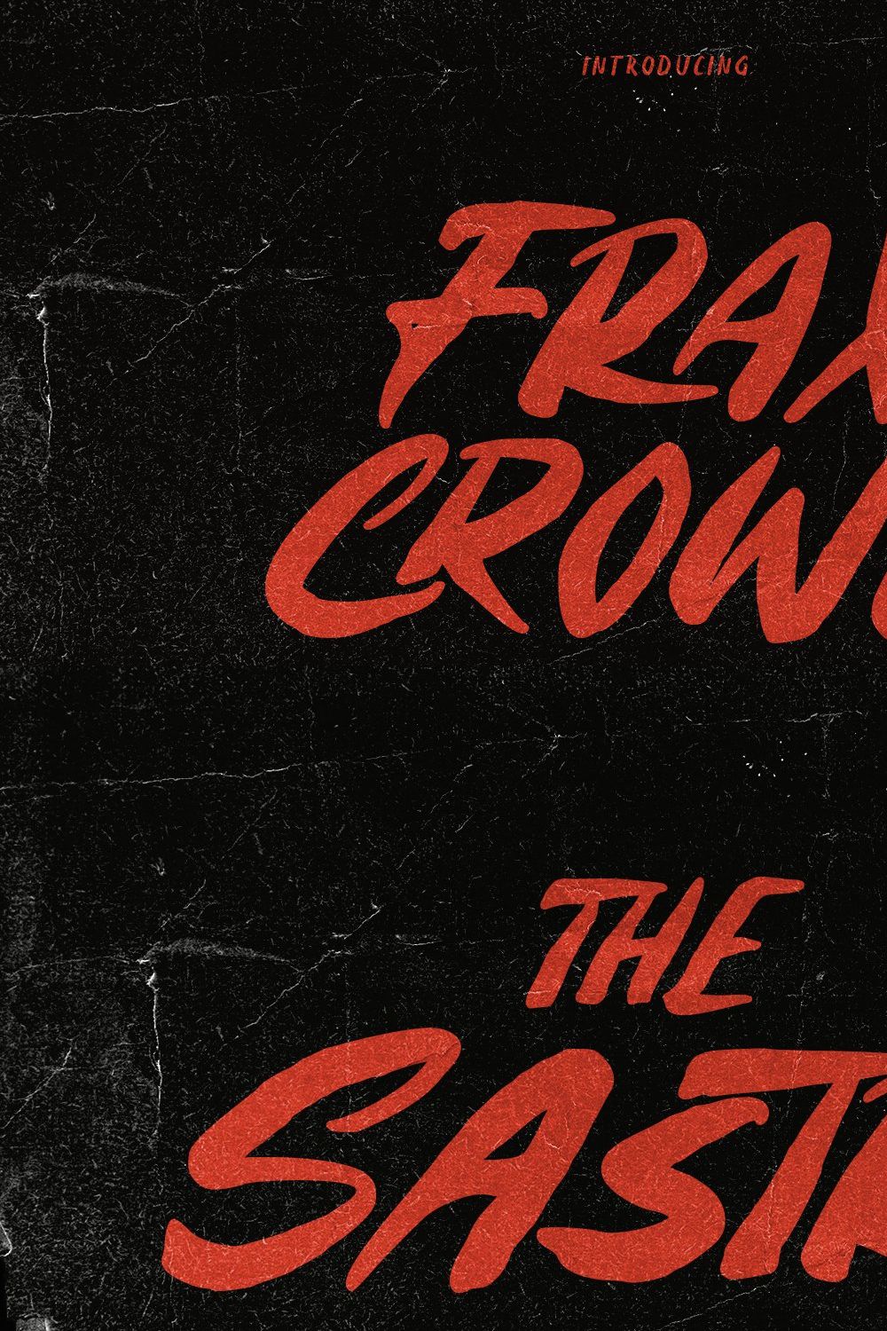 Fraxcrwon Handwritten Brush Font pinterest preview image.