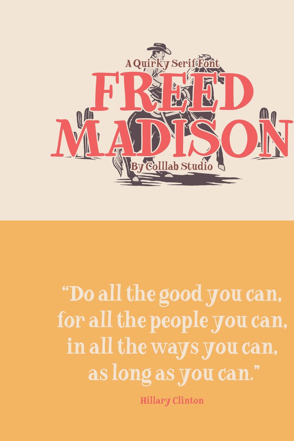 Freed Madison | A Quirky Serif Font pinterest preview image.