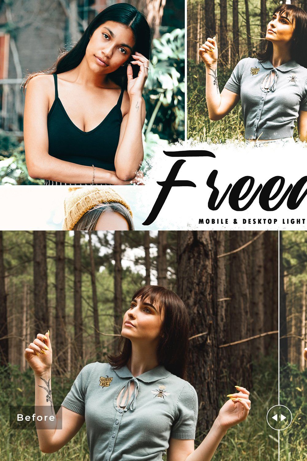 Freedom Lightroom Presets Pack pinterest preview image.