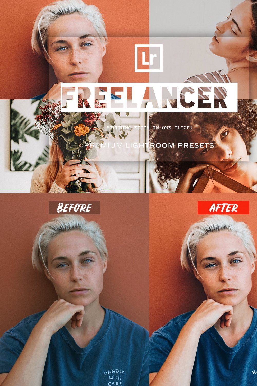 Freelancer Lightroom Presets pinterest preview image.