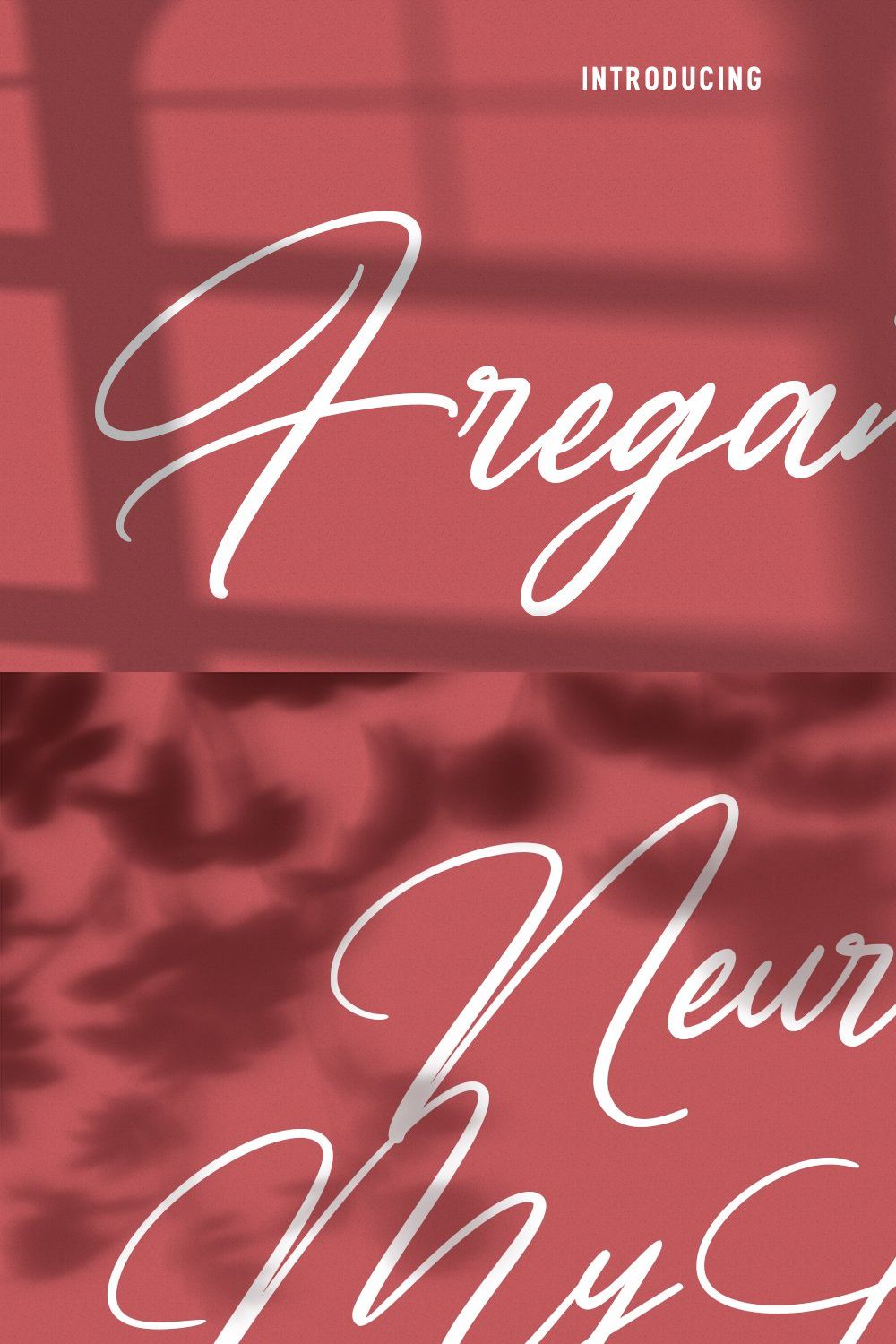 Fregante Script Font pinterest preview image.