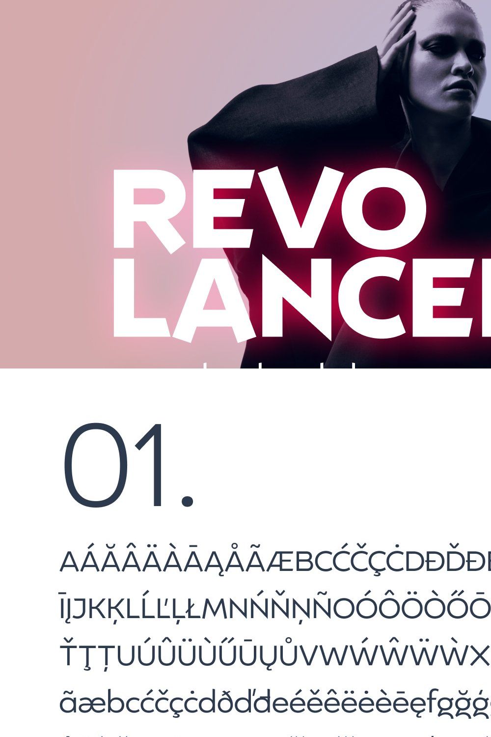 Fresh and Bold Revolancer Pro Font pinterest preview image.