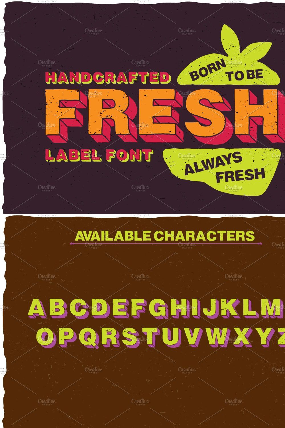 Fresh Cartoon Look Label Typeface pinterest preview image.