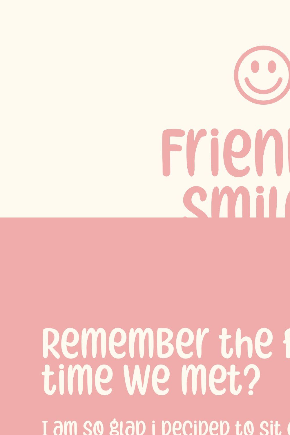 Friendly Smiley - a Fun Font pinterest preview image.