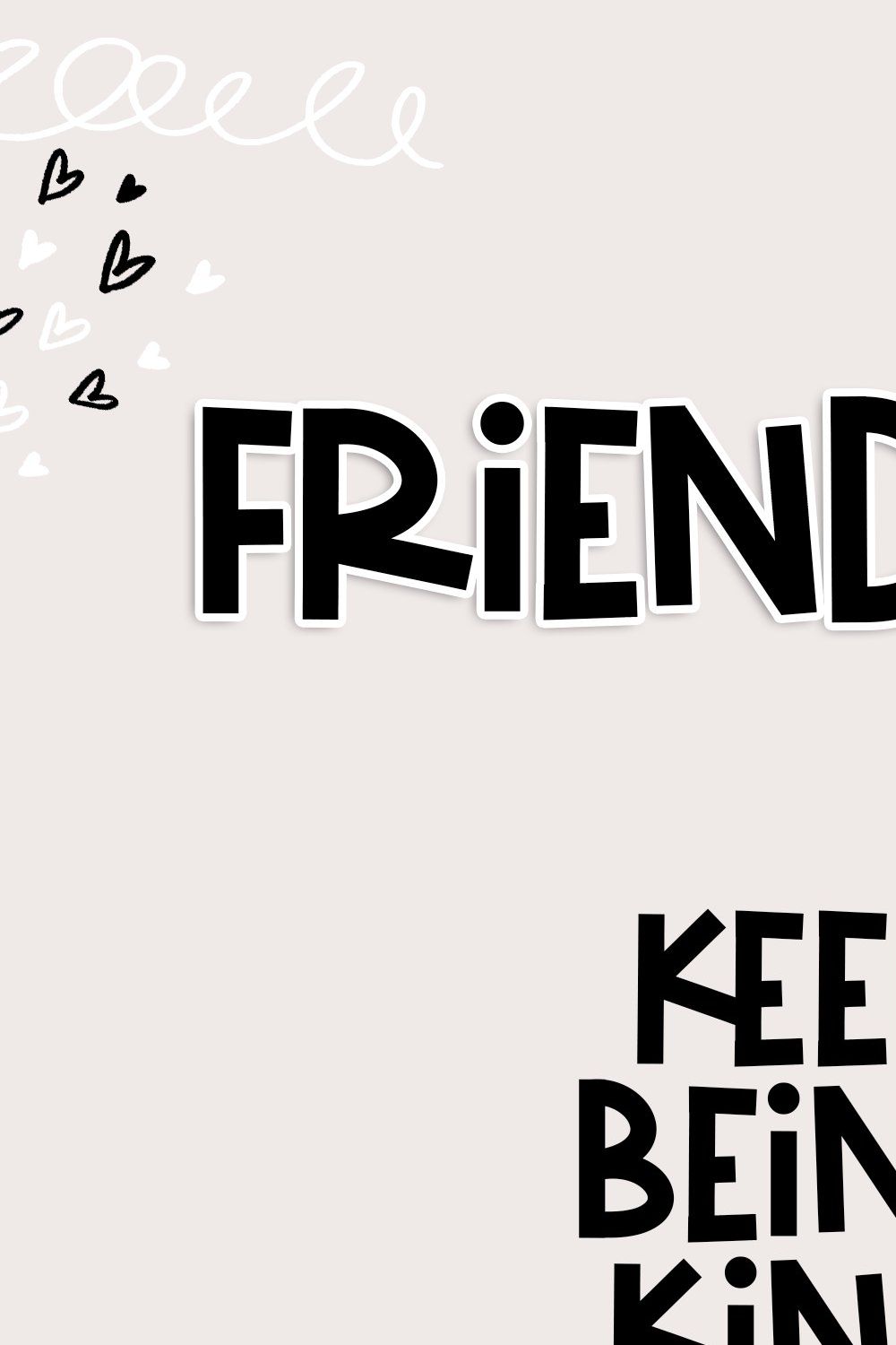 Friendship - A Cute Handwritten Font pinterest preview image.