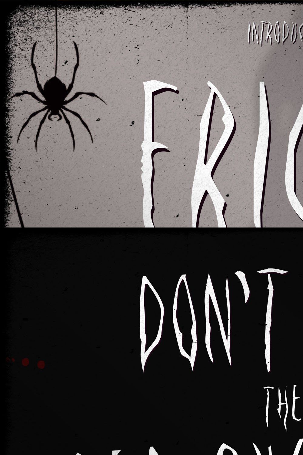 Fright - A Horror Display Font pinterest preview image.