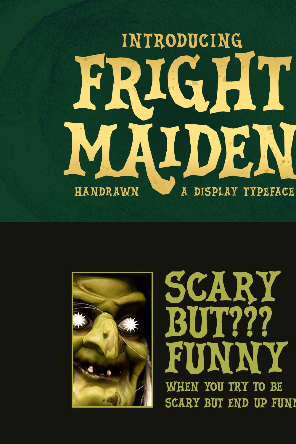 Fright Maiden - Horror Font pinterest preview image.