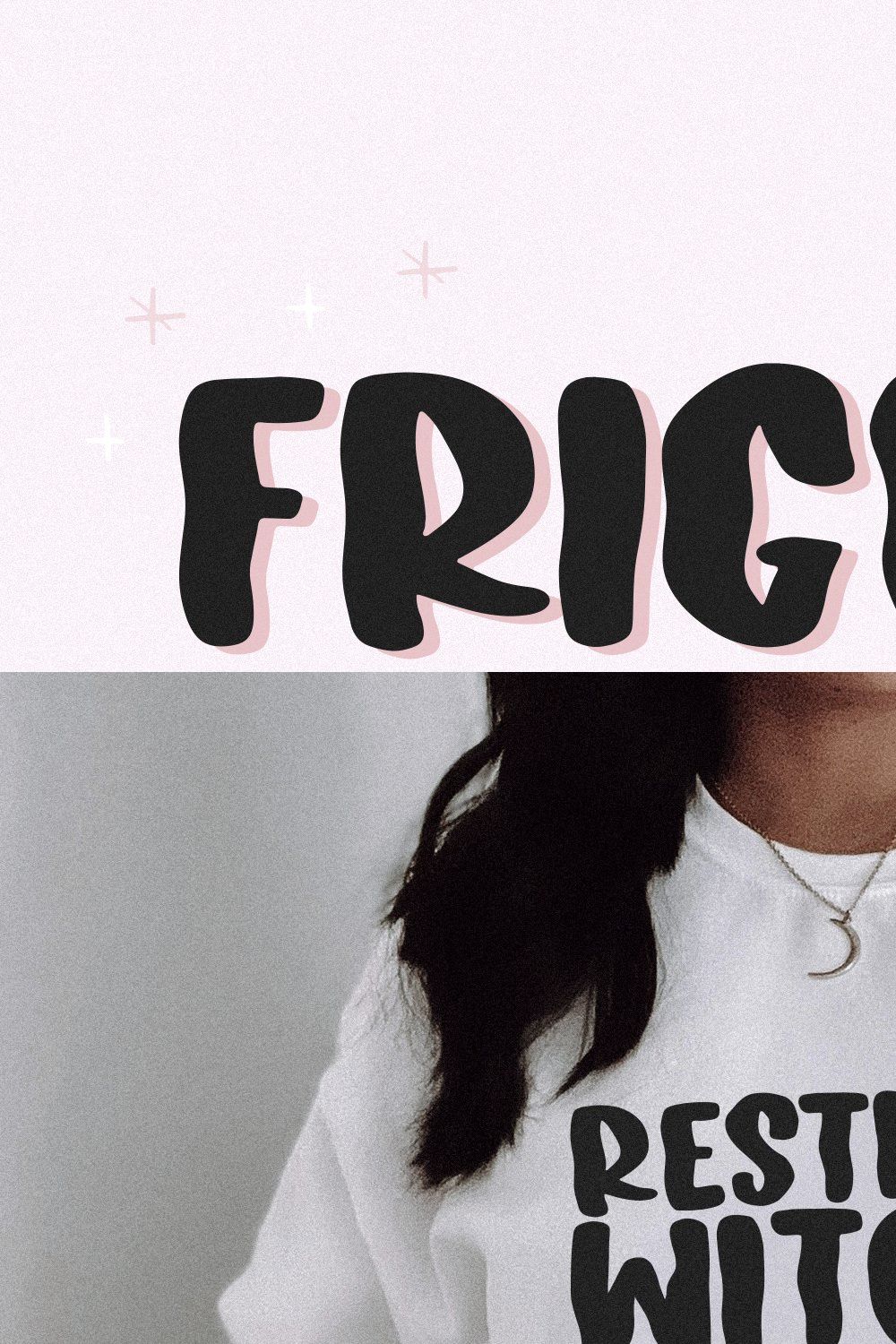 Frights | Spooky Halloween Font pinterest preview image.