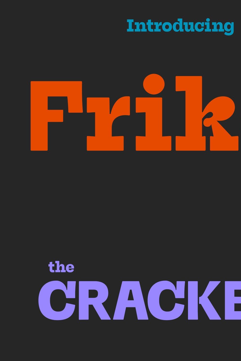 Frikel Semi Slab Display Font pinterest preview image.