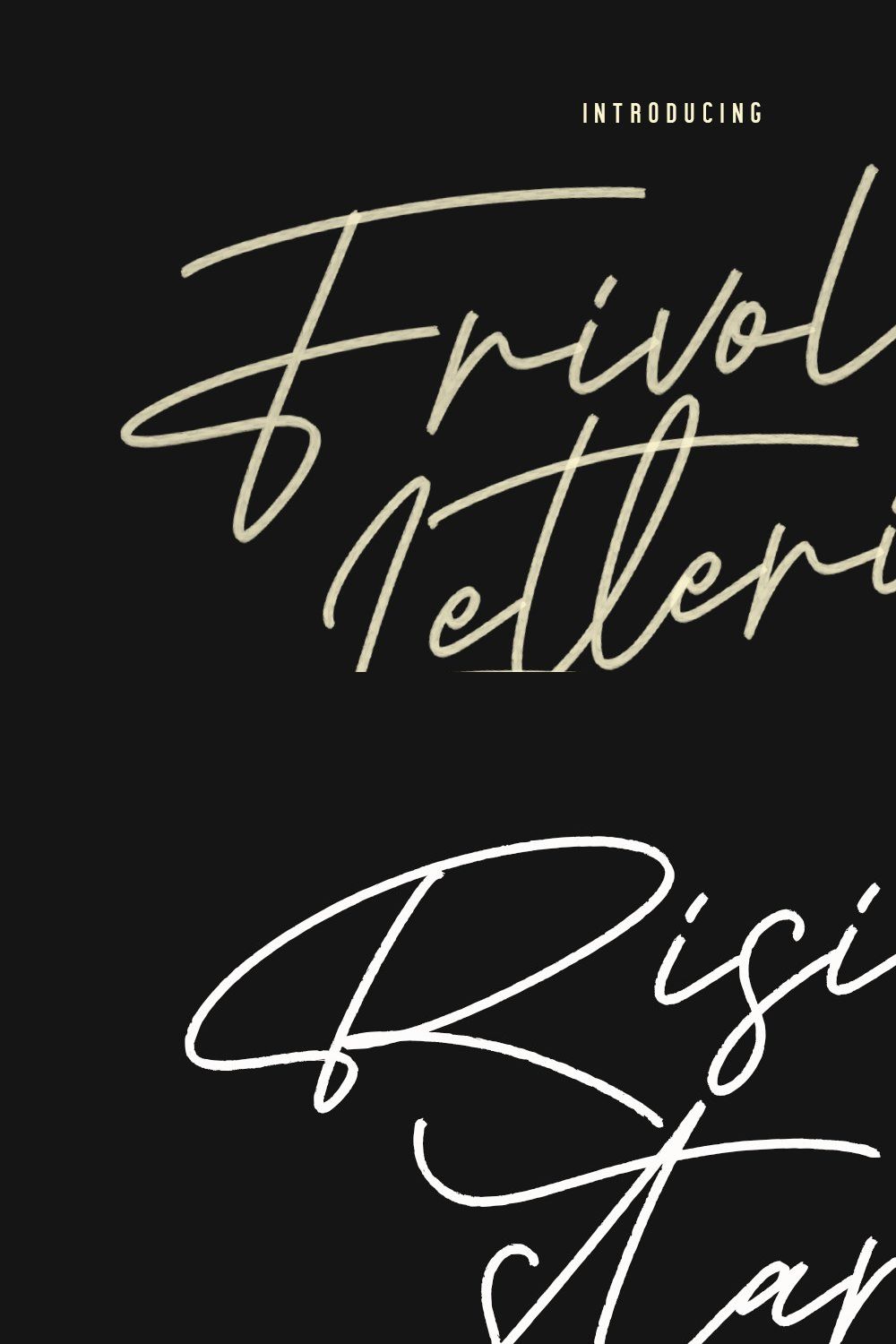 Frivolite SVG Lettering Brush pinterest preview image.