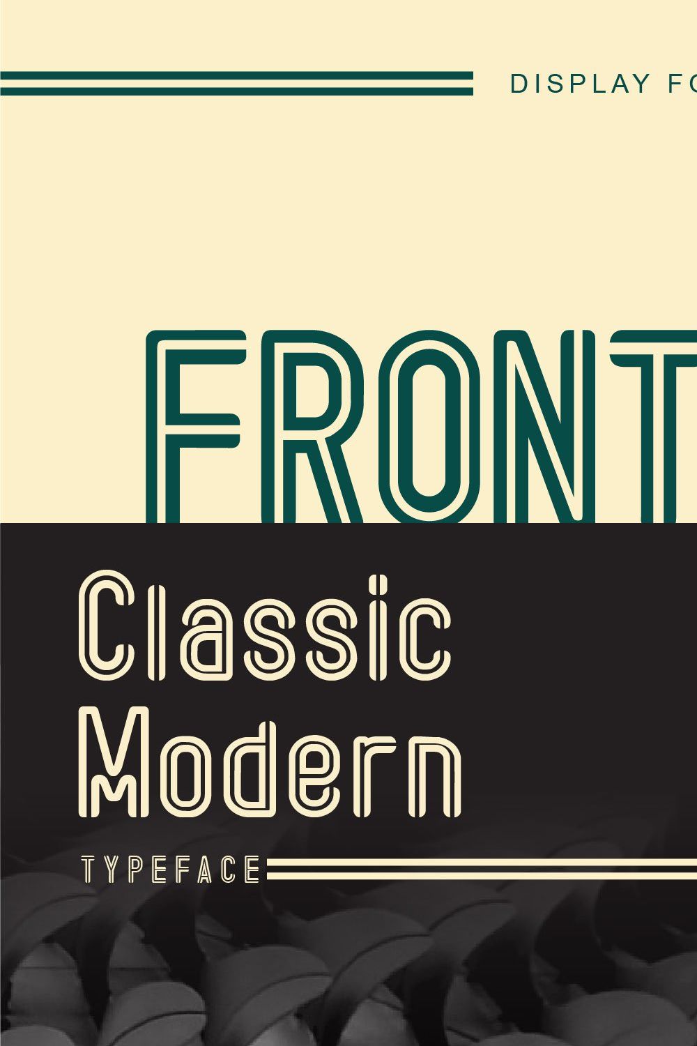frontline classic font pinterest preview image.