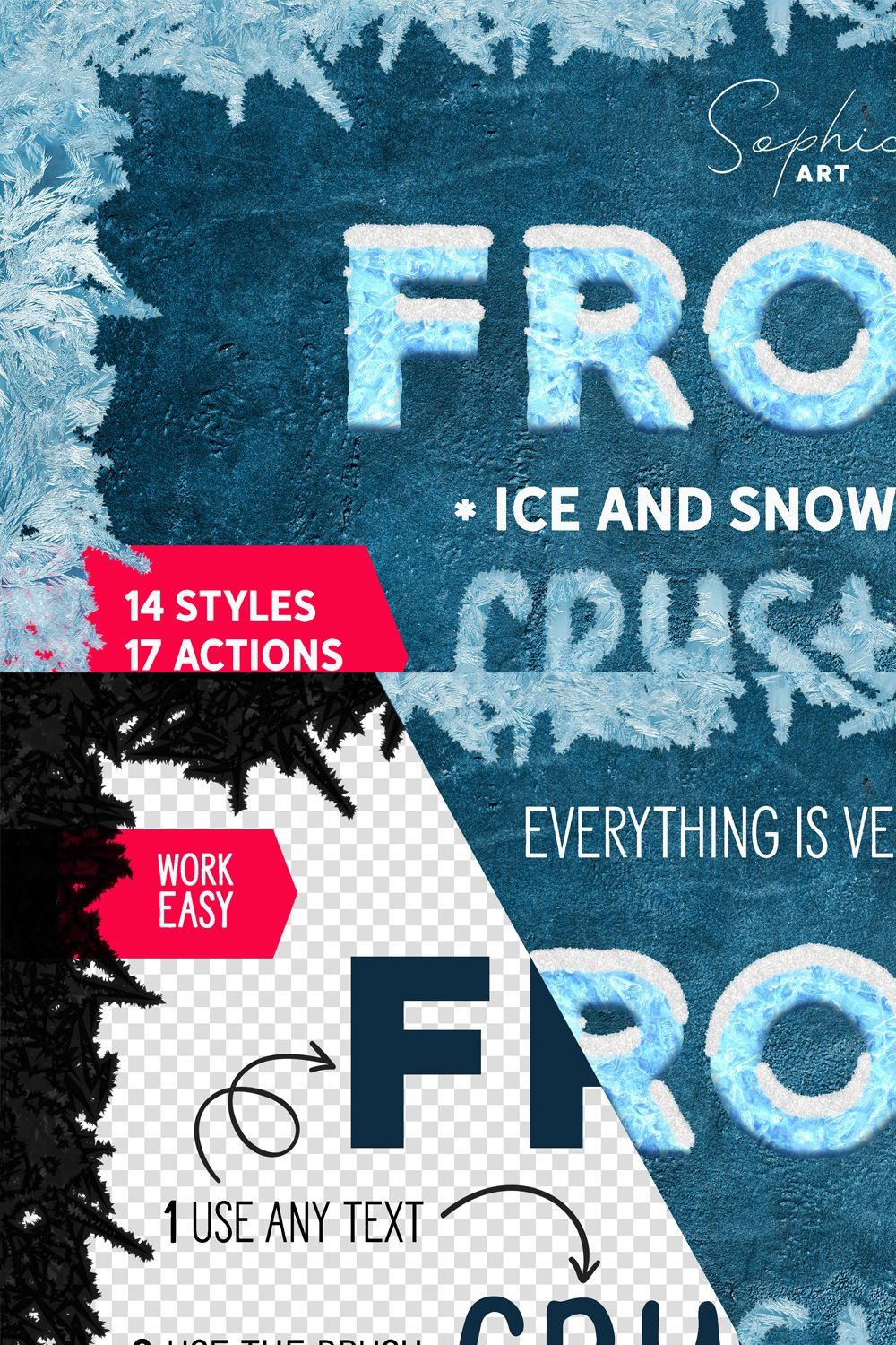 Frost Actions Styles Brushes For Ps pinterest preview image.