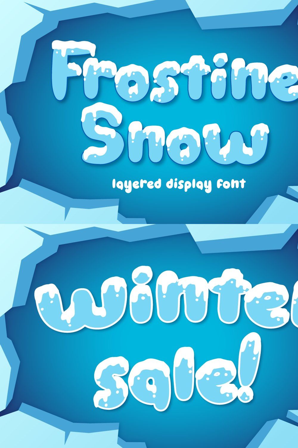 Frostine Snow - Christmas Font pinterest preview image.