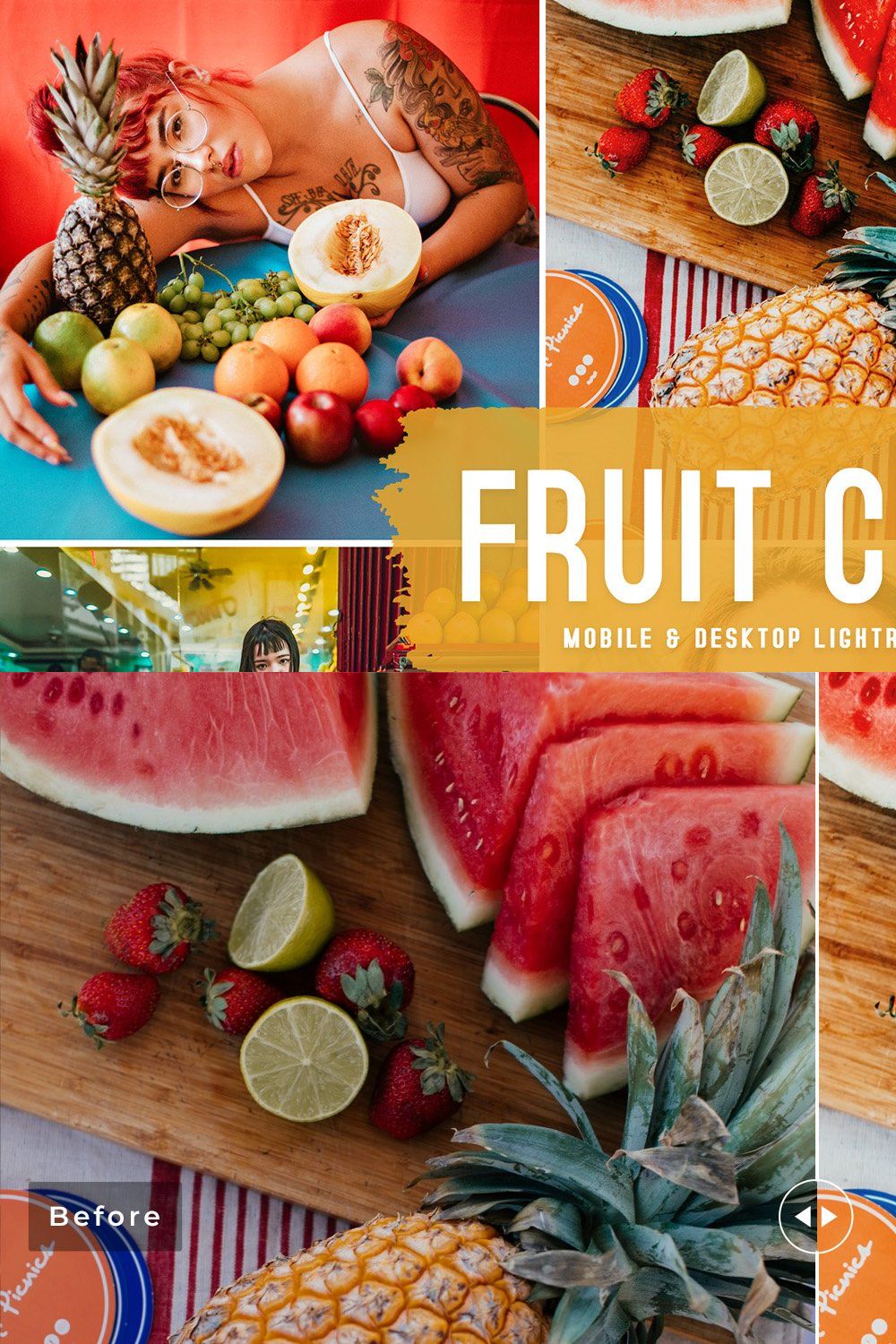 Fruit Crush Pro Lightroom Presets pinterest preview image.