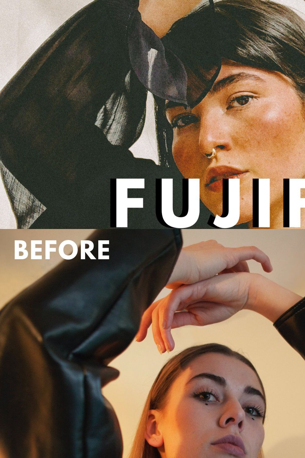 Fujifilm Lightroom Presets pinterest preview image.
