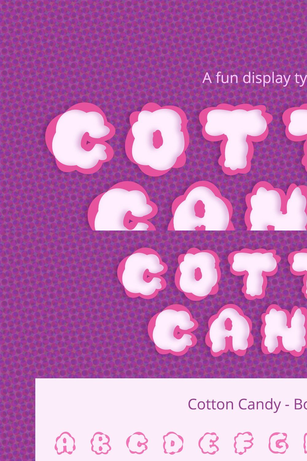 Fun Bubble Display Font Cotton Candy pinterest preview image.