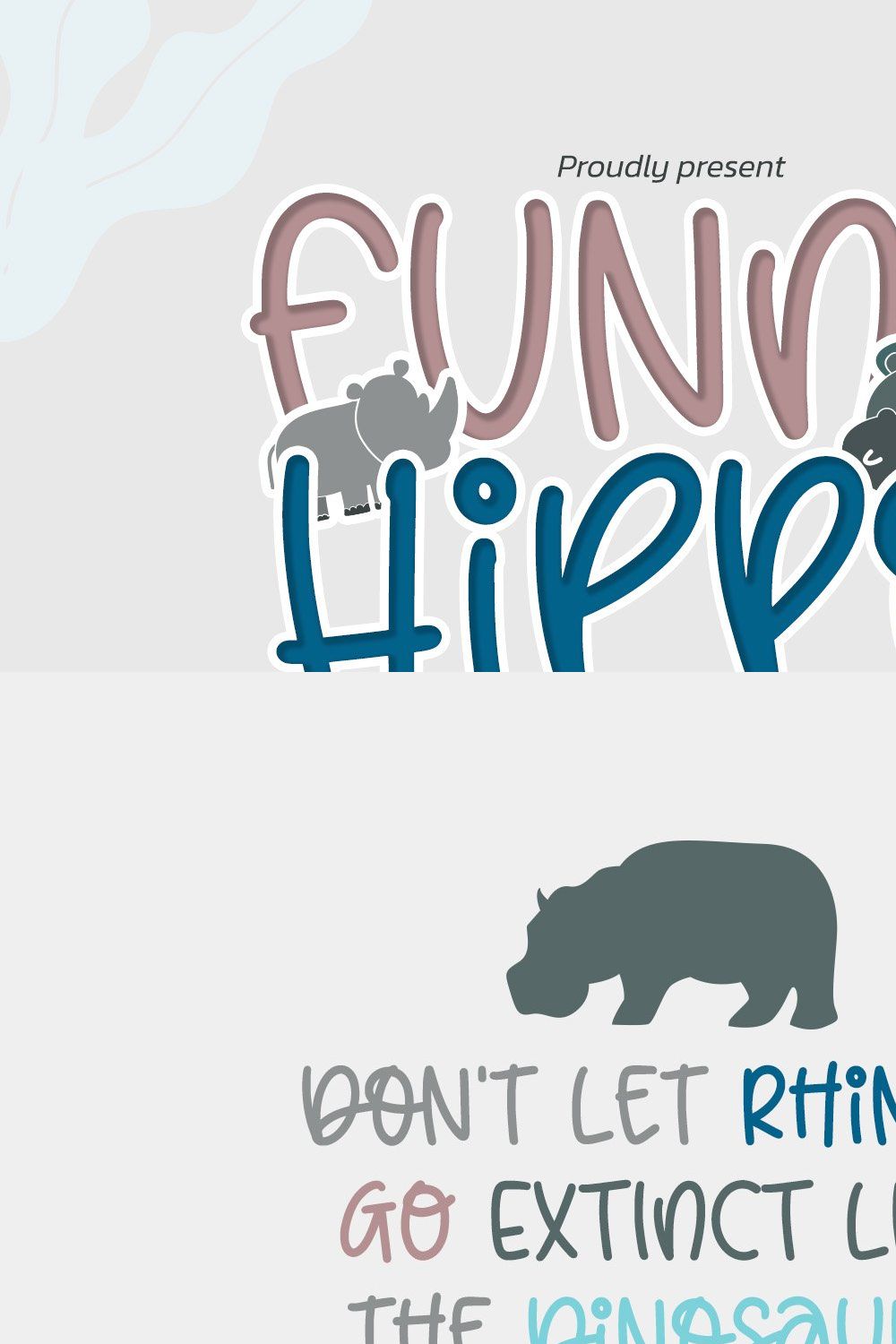 Funny Hippo pinterest preview image.