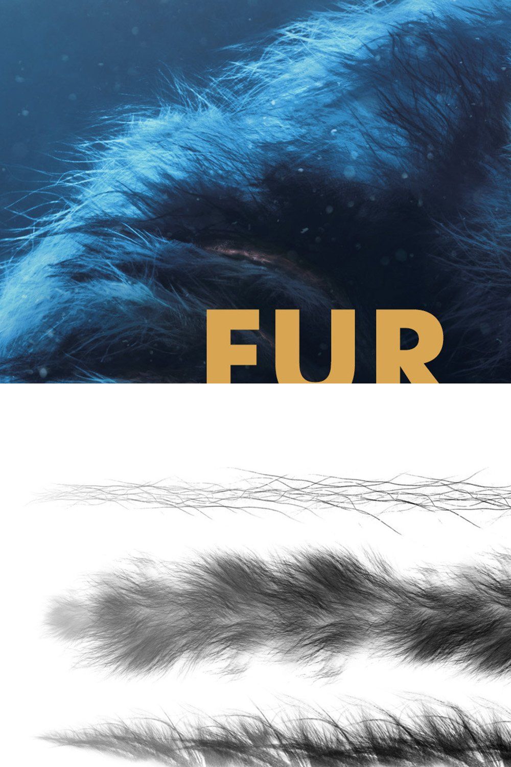 Fur Brush Set pinterest preview image.