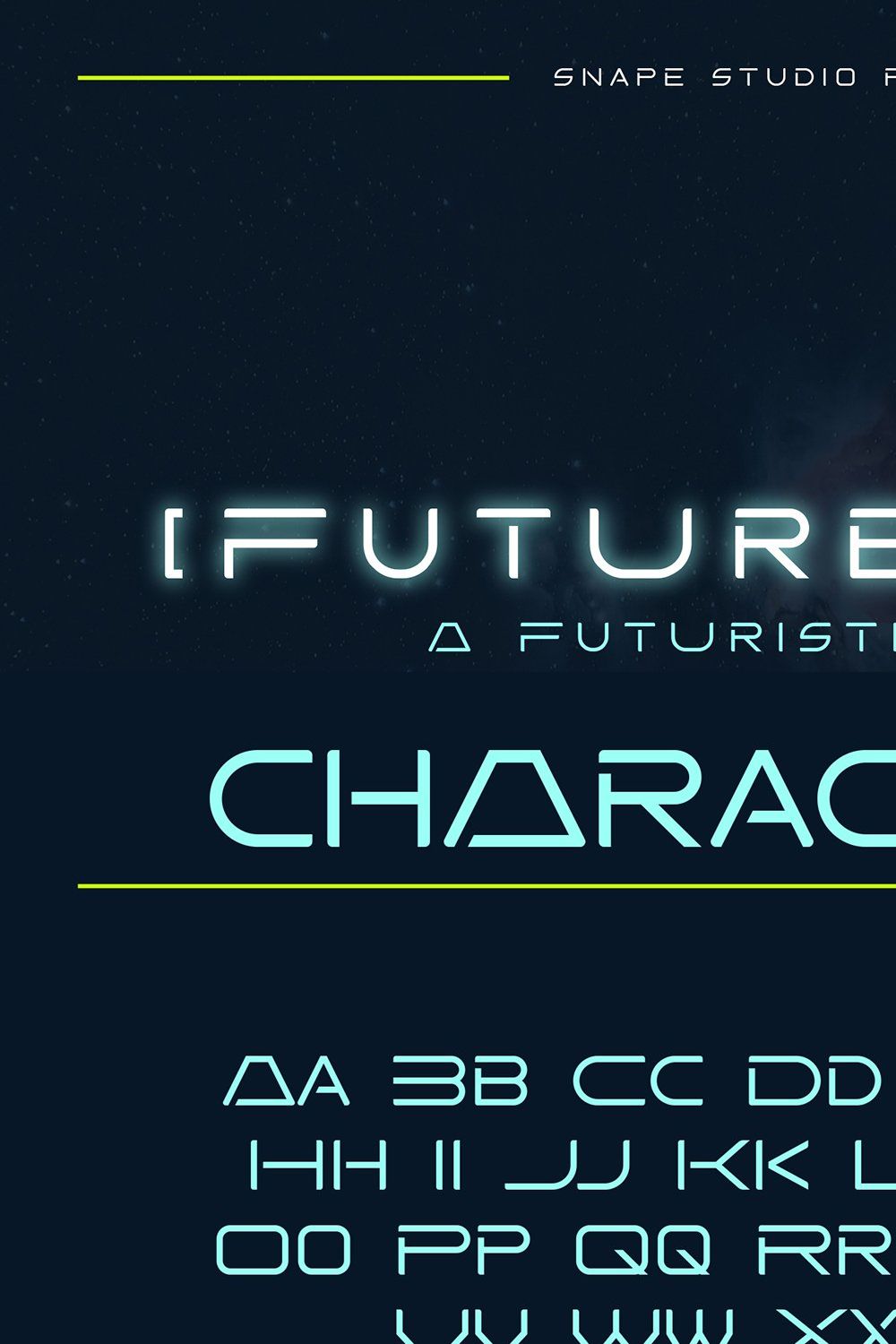 Futurewave - Futuristic Font pinterest preview image.