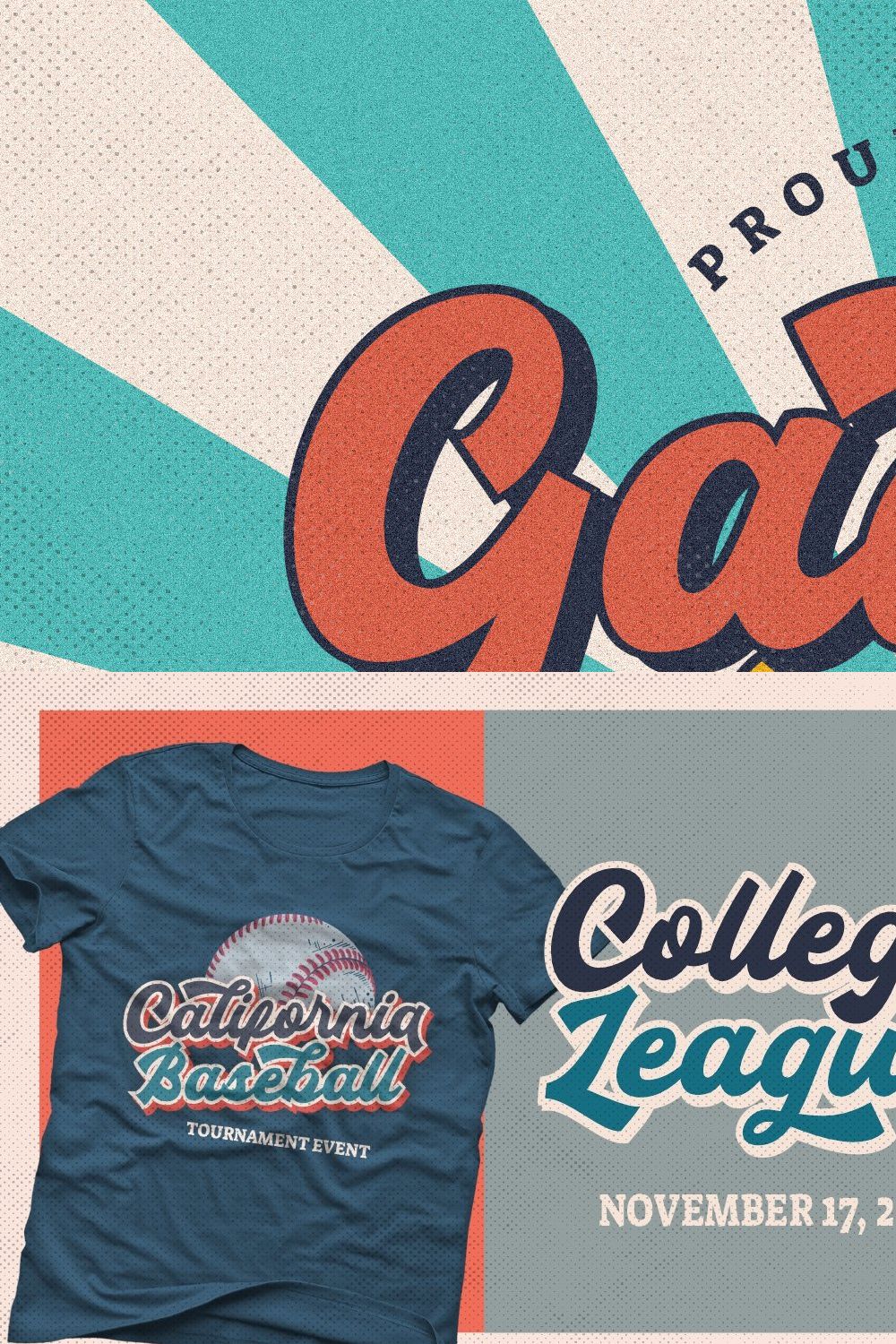 Gading Retro Bold Script pinterest preview image.