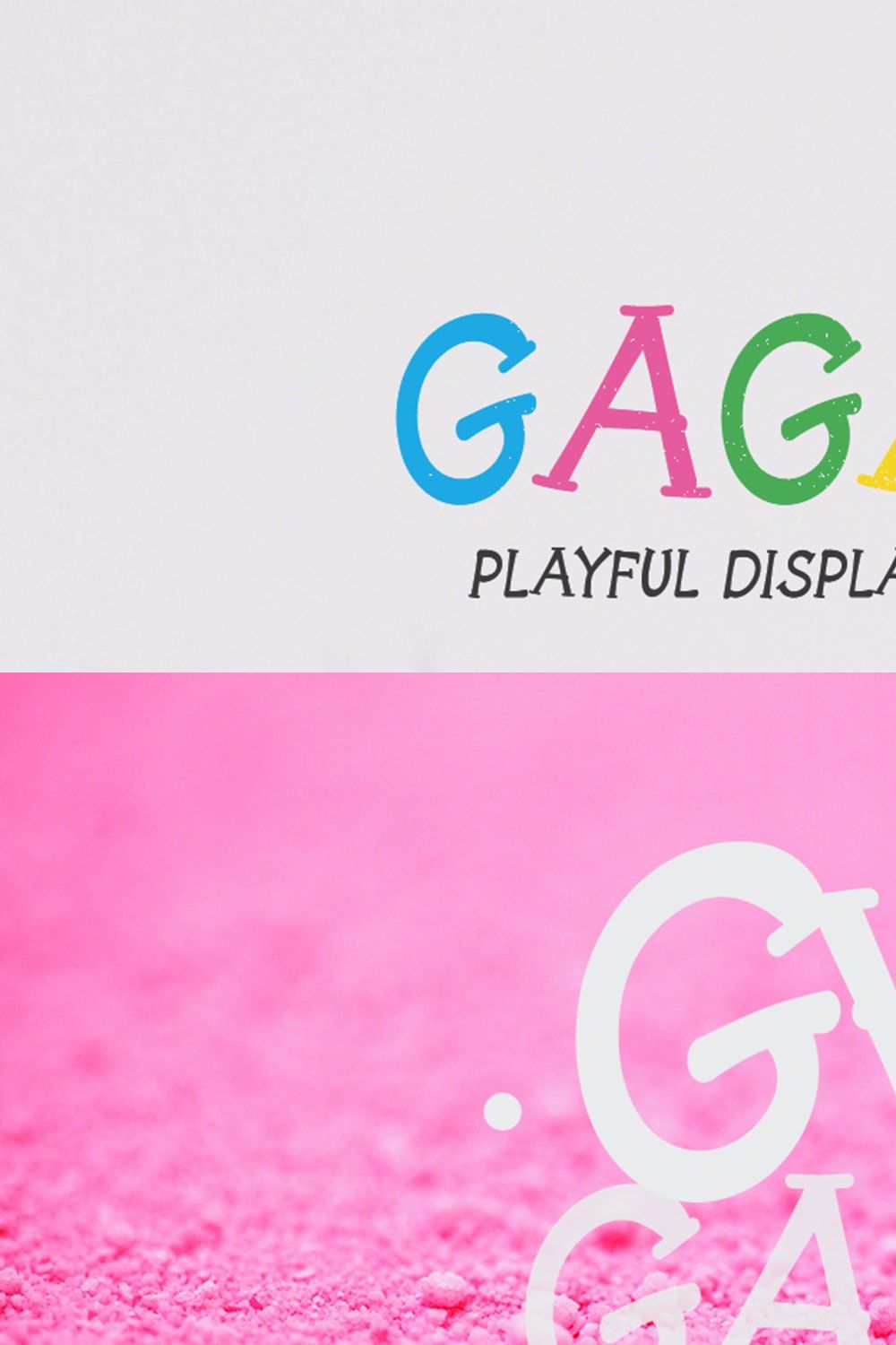 Gagas - Playful Display Font pinterest preview image.