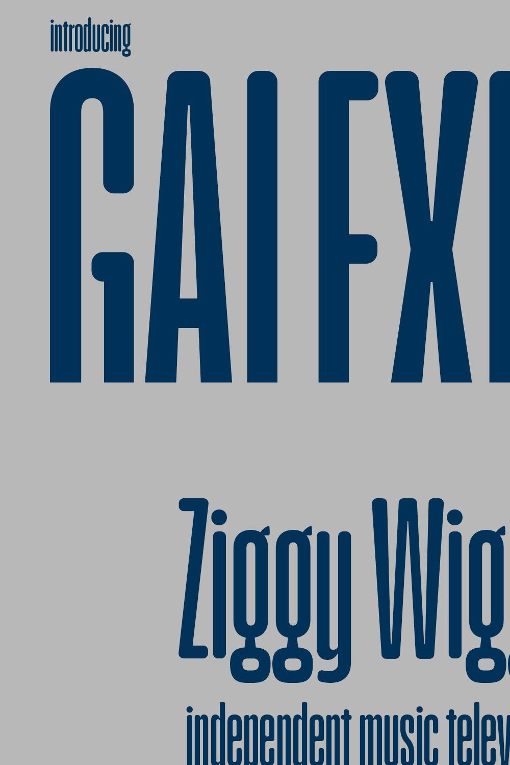 Galexias Condensed Display Font pinterest preview image.