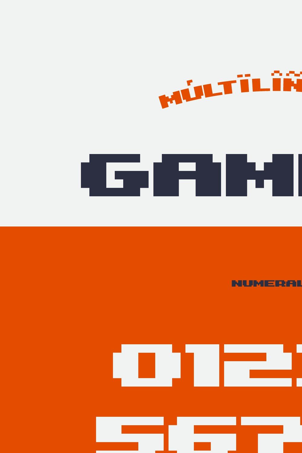Gaming - Multilingual Font pinterest preview image.