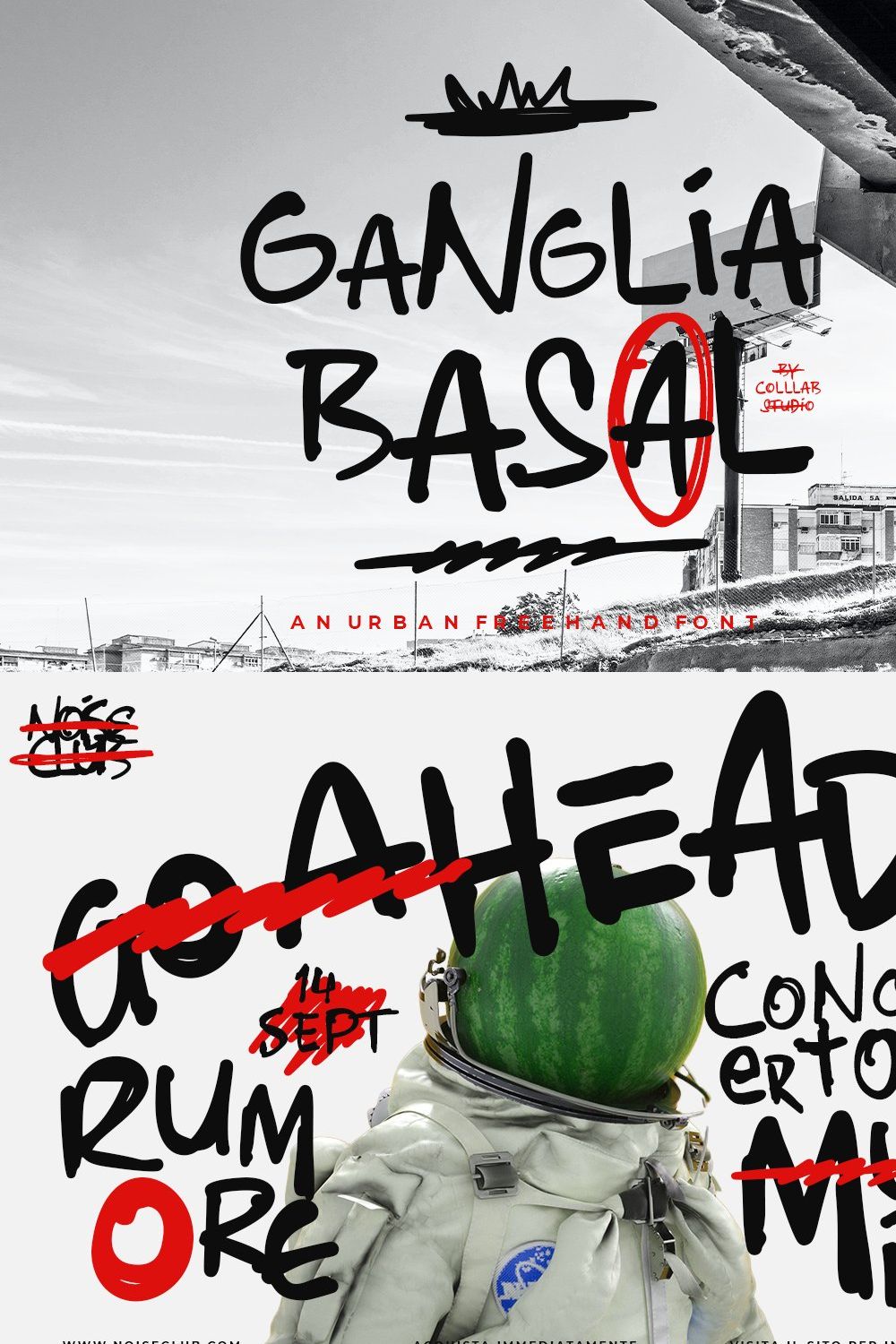 Ganglia Basal | An Urban Font pinterest preview image.
