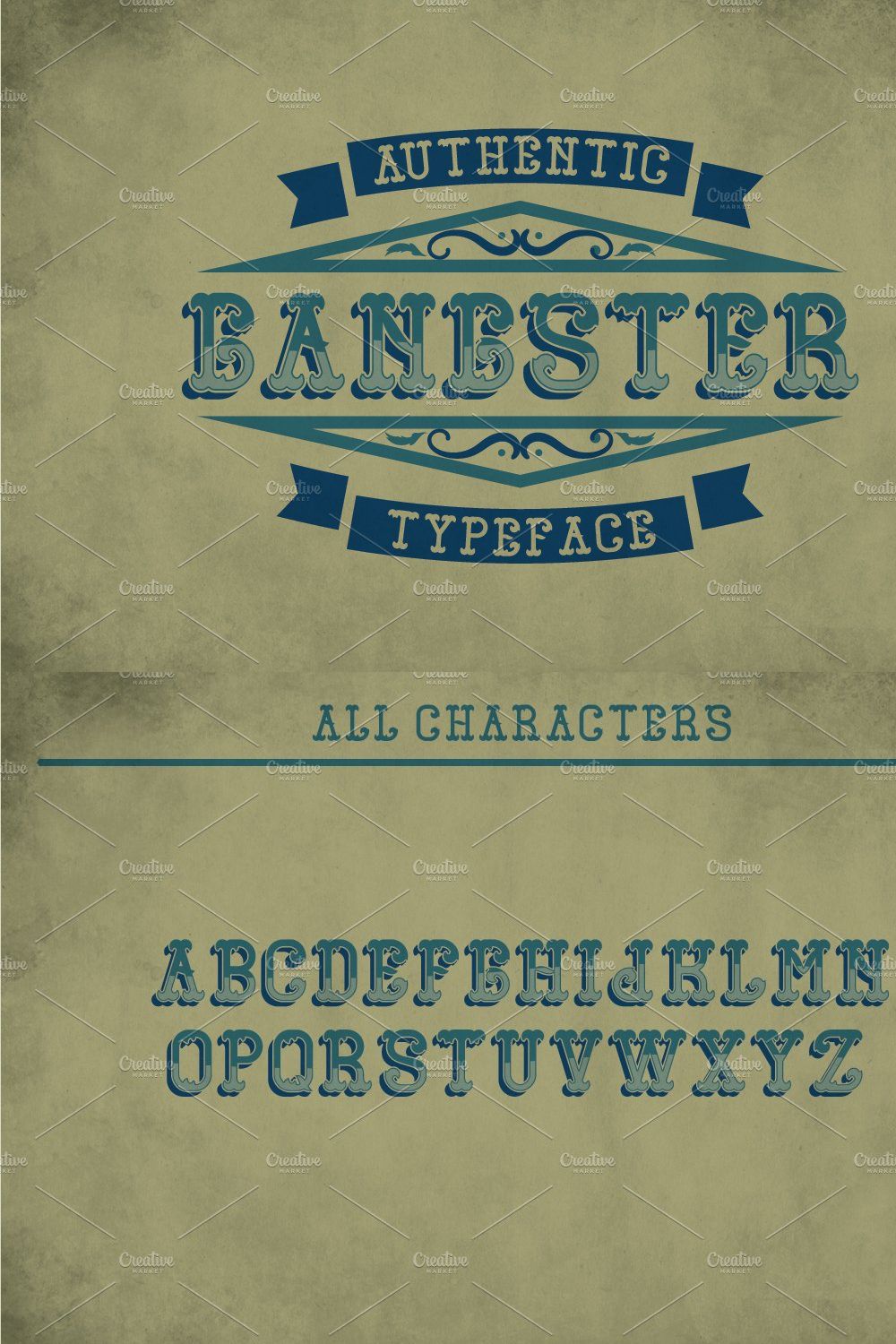 Gangster Vintage Label Typeface pinterest preview image.