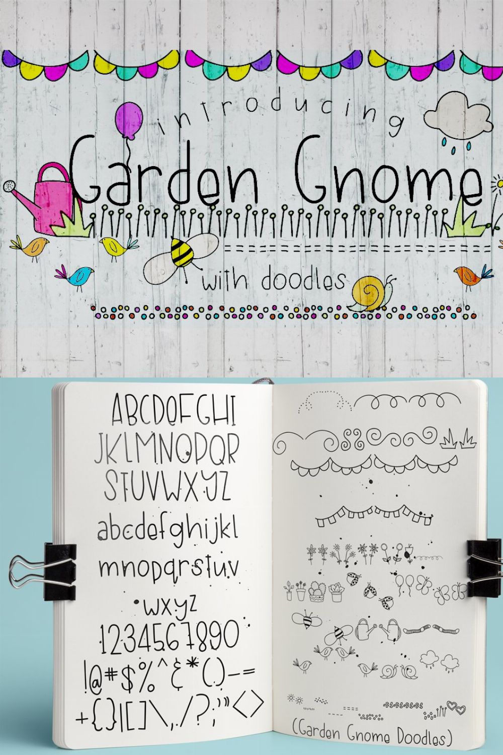 Garden Gnome Font Duo pinterest preview image.