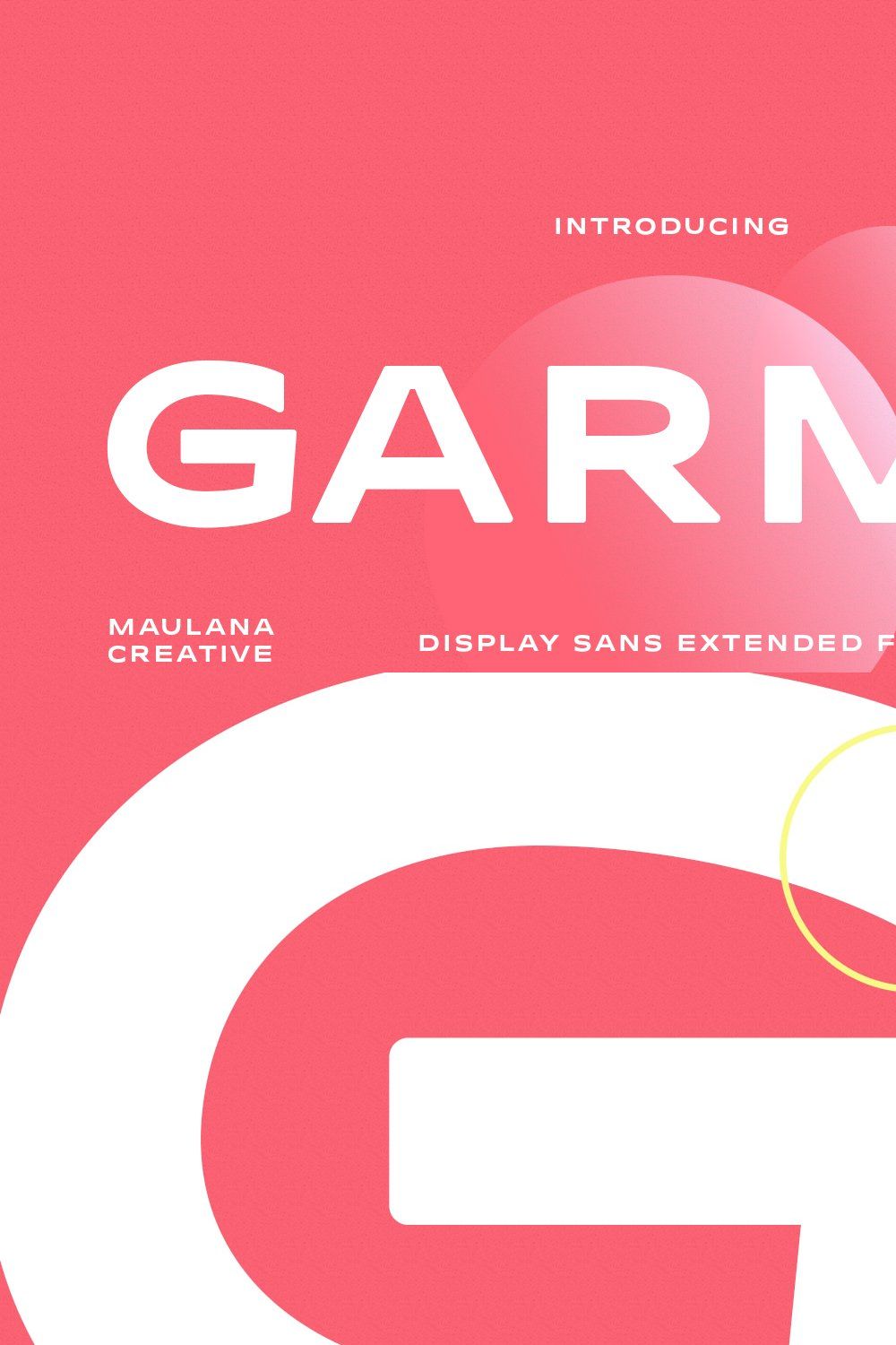 Garmo Sans Serif Display Font pinterest preview image.