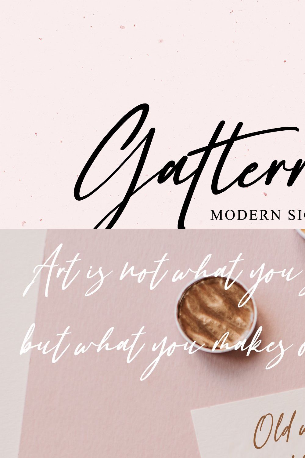 Gattermoon // Modern Script Font pinterest preview image.