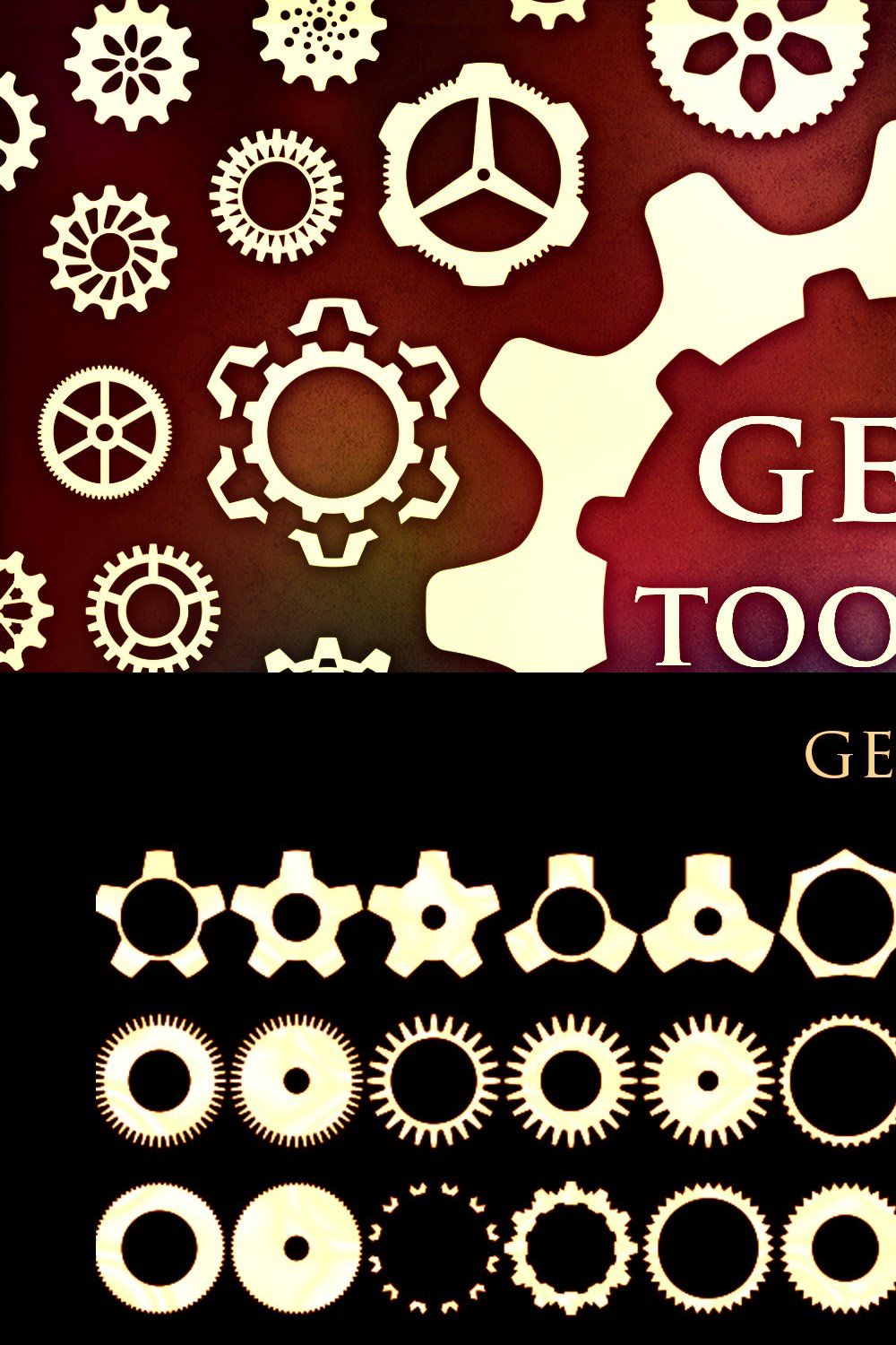 Gear Toolkit(Brushes, JPG, PNG, SVG) pinterest preview image.
